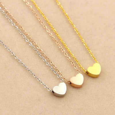 Collier Cœur Rosé — Plaqué Or Rose 18K