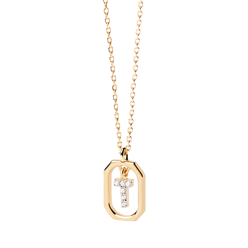 Collier Initiale — Argent S925 Plaqué Or 18K