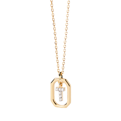Collier Initiale — Argent S925 Plaqué Or 18K
