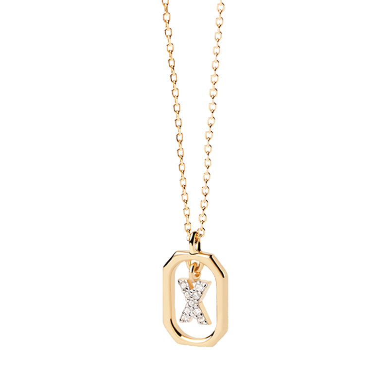Collier Initiale — Argent S925 Plaqué Or 18K