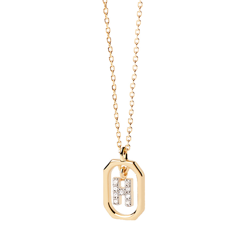 Collier Initiale — Argent S925 Plaqué Or 18K