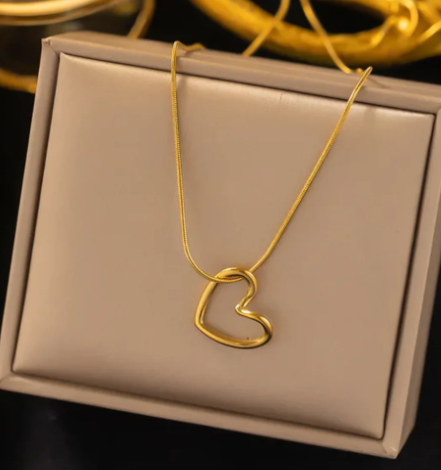 Collier Cœur Minimal — Plaqué Or 18K