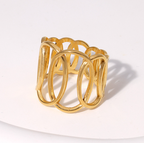 Bague Ligne Pure — Plaqué Or 18K