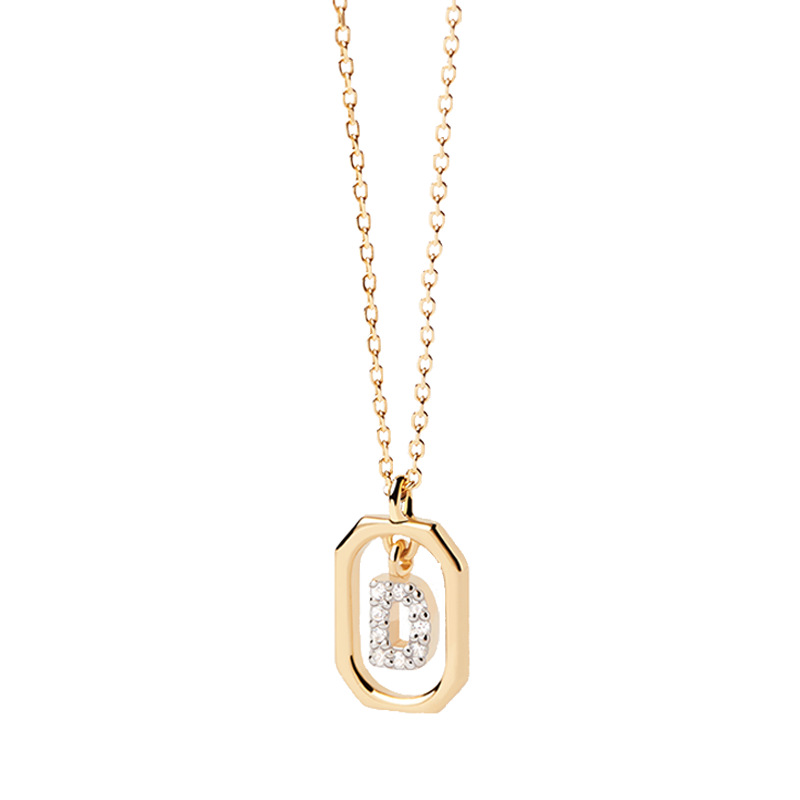 Collier Initiale — Argent S925 Plaqué Or 18K