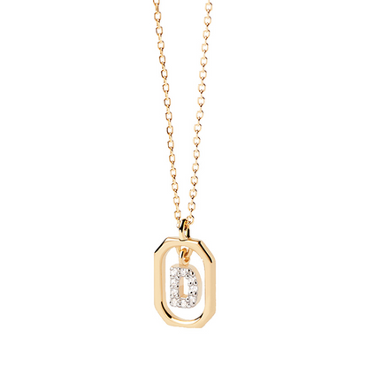 Collier Initiale — Argent S925 Plaqué Or 18K