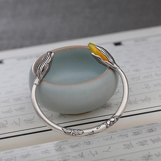 Bracelet Feuille de Lotus — Argent S925