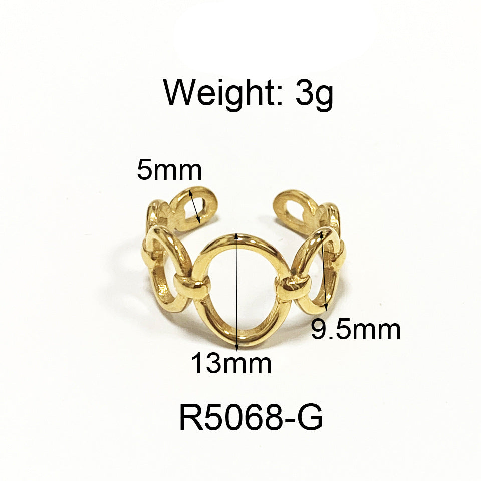 Bague Ellipse — Plaqué Or 18K