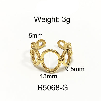Bague Ellipse — Plaqué Or 18K