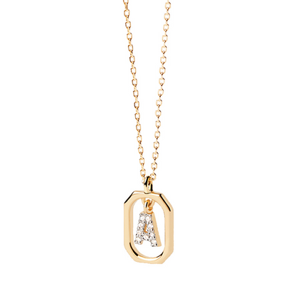 Collier Initiale — Argent S925 Plaqué Or 18K