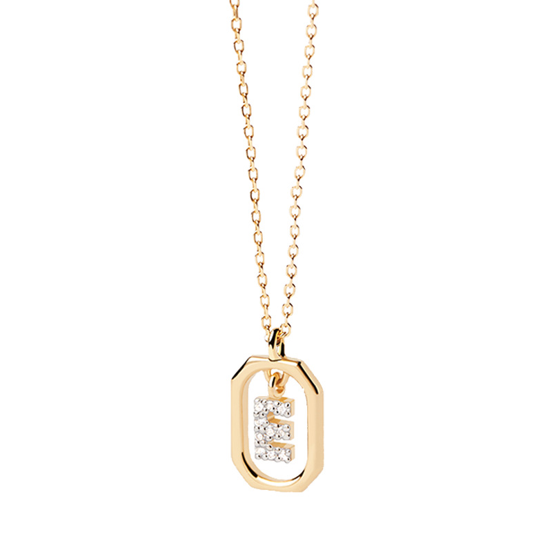 Collier Initiale — Argent S925 Plaqué Or 18K