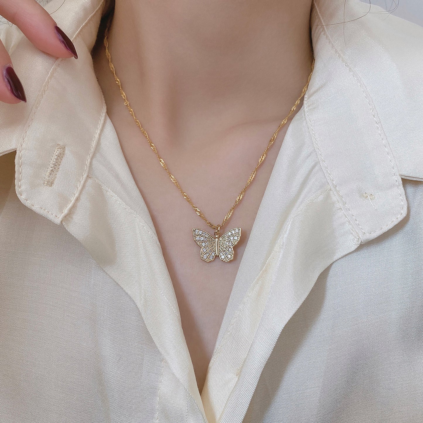 Collier Papillon — Plaqué Or 18K
