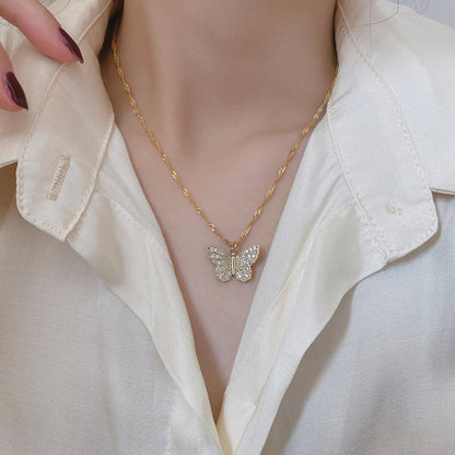 Collier Papillon — Plaqué Or 18K