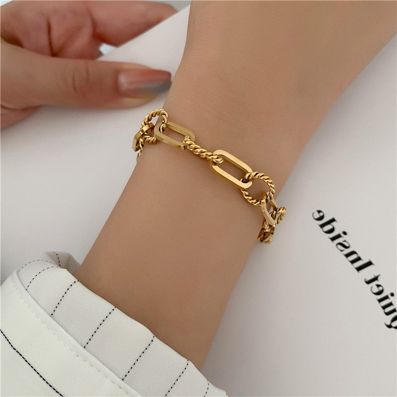 Bracelet Jonc Minimal — Plaqué Or 18K