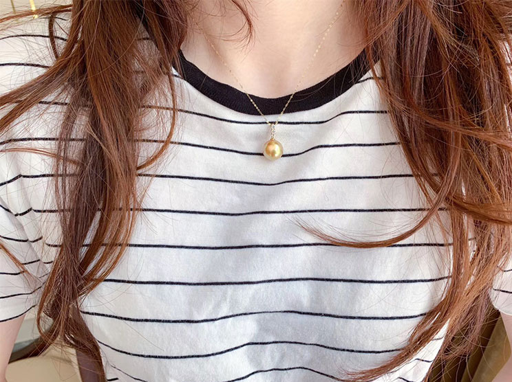 Collier Perle Lumière — Argent S925 Plaqué Or 18K