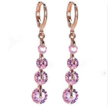 Boucles Goutte Pavée — Plaqué Or 18K