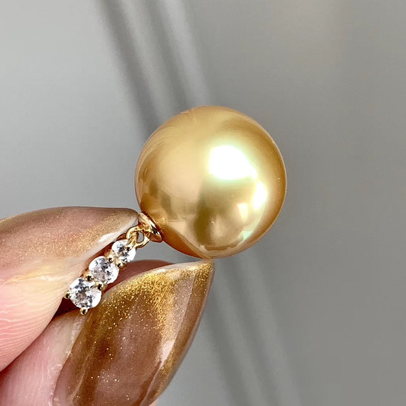 Collier Perle Lumière — Argent S925 Plaqué Or 18K