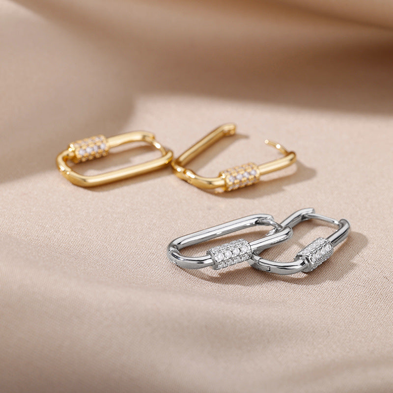 Créoles Géométriques — Plaqué Or 18K