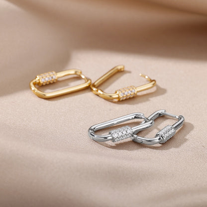 Créoles Géométriques — Plaqué Or 18K