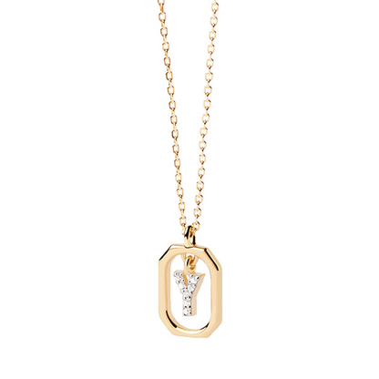 Collier Initiale — Argent S925 Plaqué Or 18K