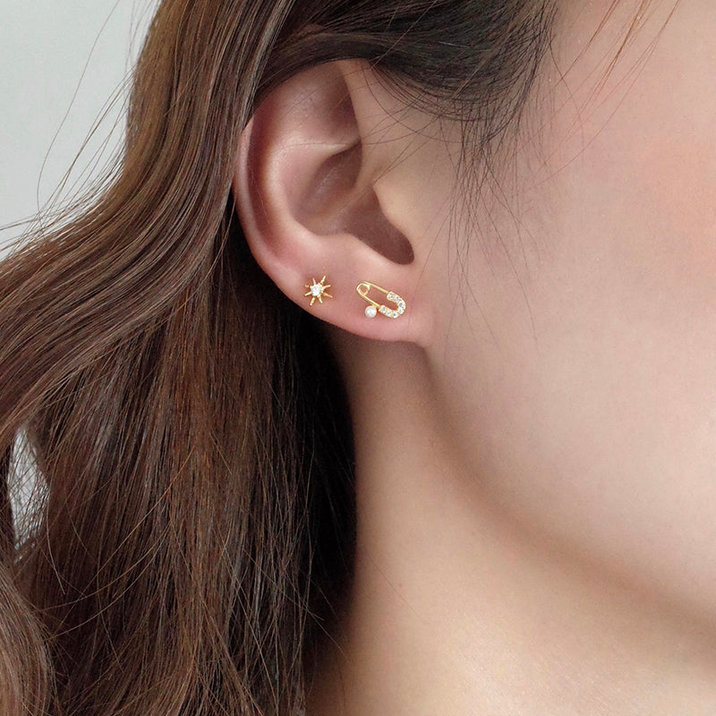 Puces Mini Étoiles — Argent S925
