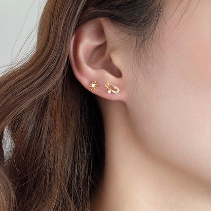 Puces Mini Étoiles — Argent S925