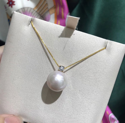 Collier Perle de Tahiti — Argent S925 Plaqué Or 18K