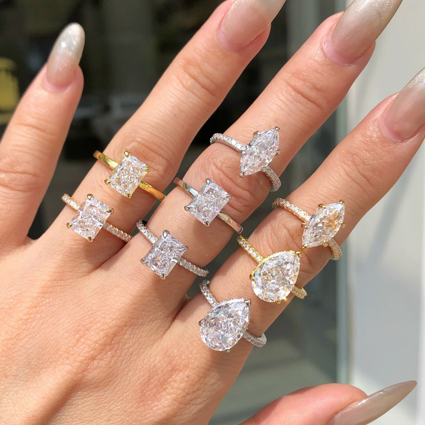 Bague Géométrique – Argent Sterling S925 & Zirconia