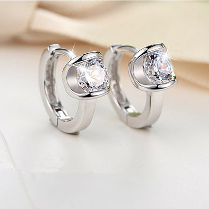 Boucles Goutte Solitaire — Argent S925