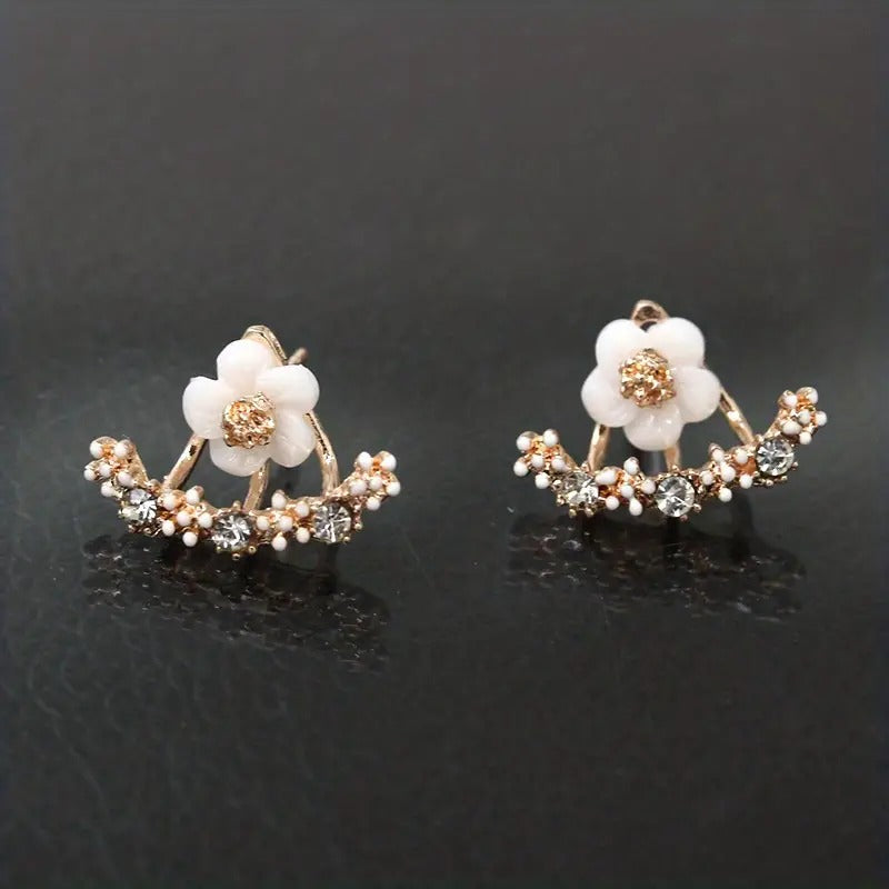 Boucles Fleur Éclat — Plaqué Or 18K