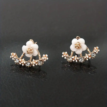 Boucles Fleur Éclat — Plaqué Or 18K