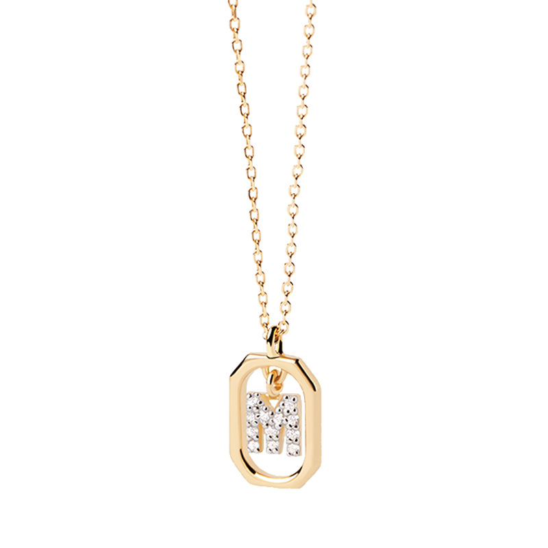 Collier Initiale — Argent S925 Plaqué Or 18K