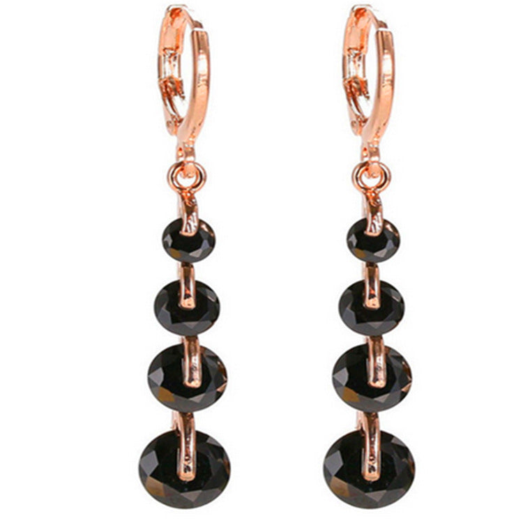 Boucles Goutte Pavée — Plaqué Or 18K