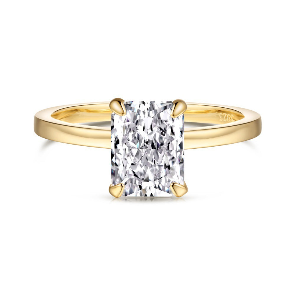 Bague Géométrique – Argent Sterling S925 & Zirconia