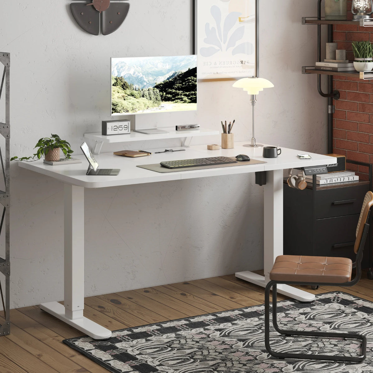 Bureau électrique réglable en hauteur 160 x 70 cm