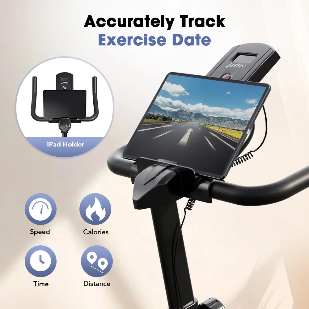 Vélo de biking magnétique silencieux avec volant d'inertie 12 kg