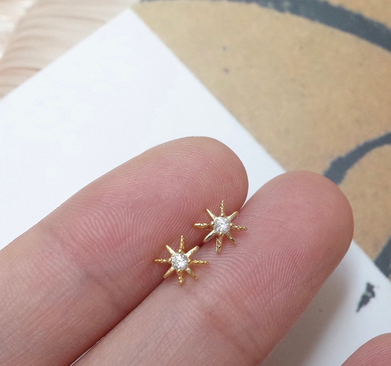 Puces Mini Étoiles — Argent S925