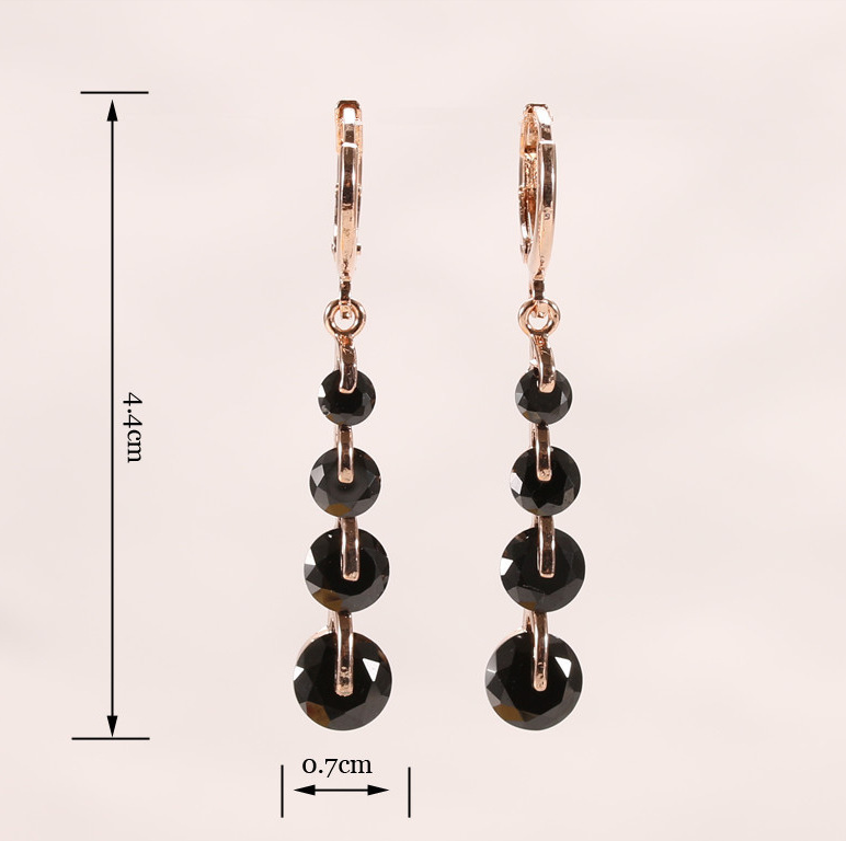 Boucles Goutte Pavée — Plaqué Or 18K