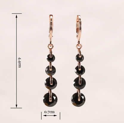 Boucles Goutte Pavée — Plaqué Or 18K