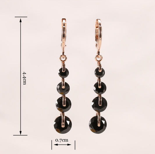 Boucles Goutte Pavée — Plaqué Or 18K