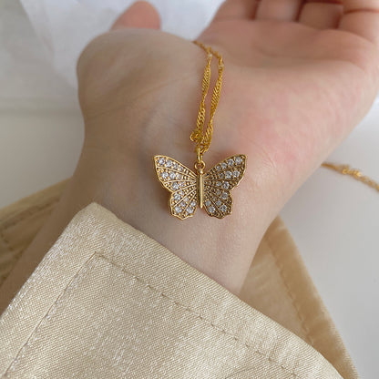 Collier Papillon — Plaqué Or 18K