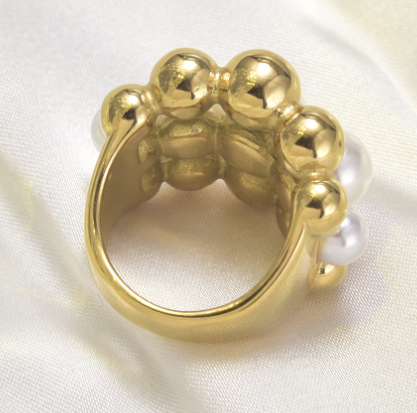 Bague Perle Signature — Plaqué Or 18K