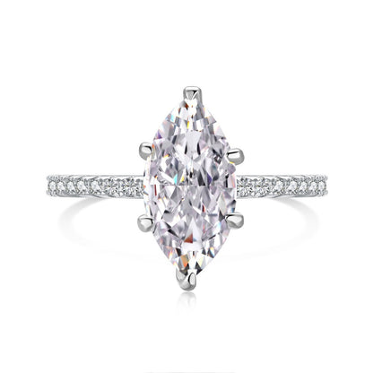Bague Géométrique – Argent Sterling S925 & Zirconia
