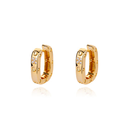 Créoles Géométriques — Plaqué Or 18K