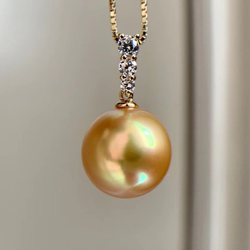 Collier Perle Lumière — Argent S925 Plaqué Or 18K