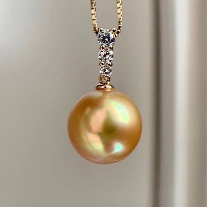 Collier Perle Lumière — Argent S925 Plaqué Or 18K
