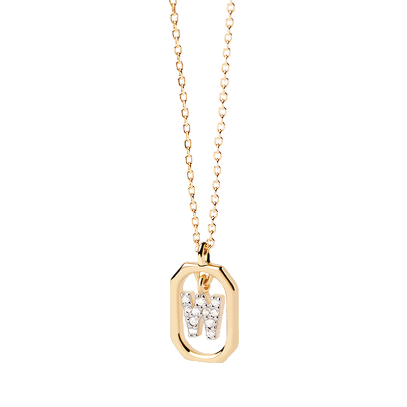 Collier Initiale — Argent S925 Plaqué Or 18K