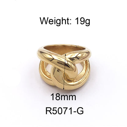 Bague Ellipse — Plaqué Or 18K
