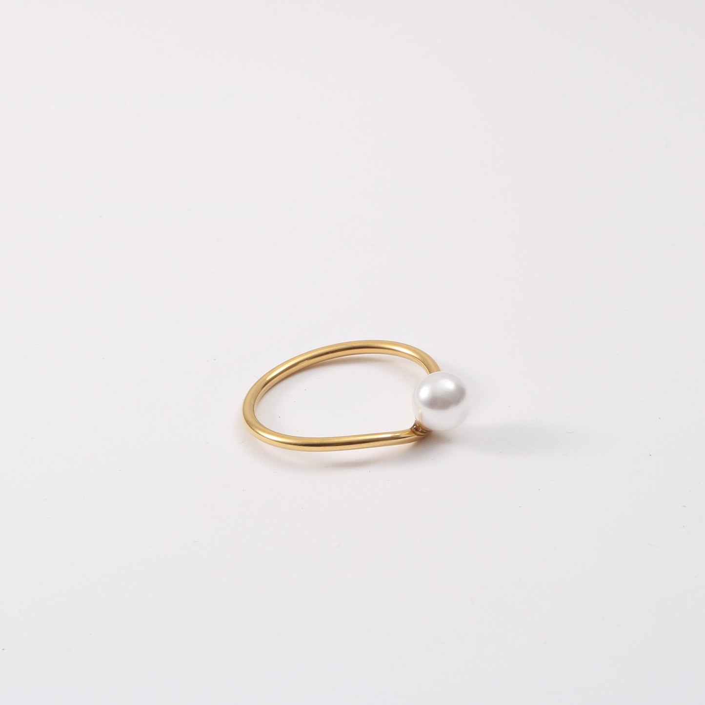Bague Perle Nacrée — Plaqué Or 18K