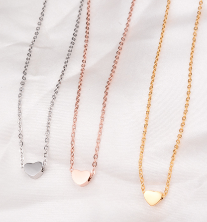 Collier Cœur Rosé — Plaqué Or Rose 18K