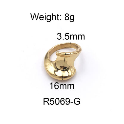 Bague Ellipse — Plaqué Or 18K